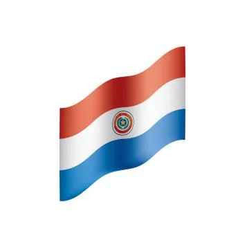 Paraguay flag, vector illustration Stockillustratie