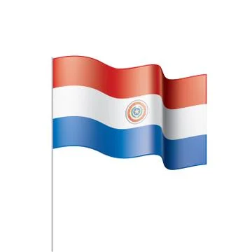 Paraguay flag, vector illustration Stockillustratie