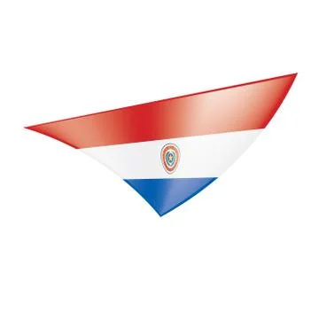 Paraguay flag, vector illustration Stock Illustration