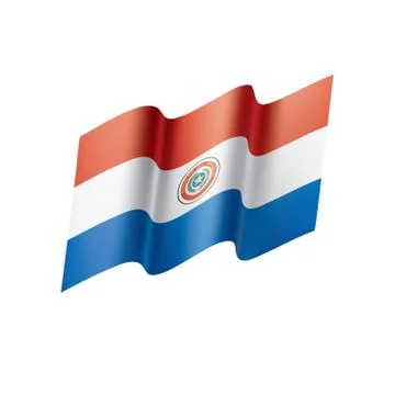 Paraguay flag, vector illustration Illustrazione stock