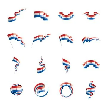 Paraguay flag, vector illustration on a white background 스톡 일러스트