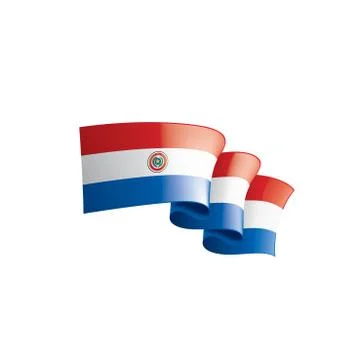 Paraguay flag, vector illustration on a white background イラスト素材