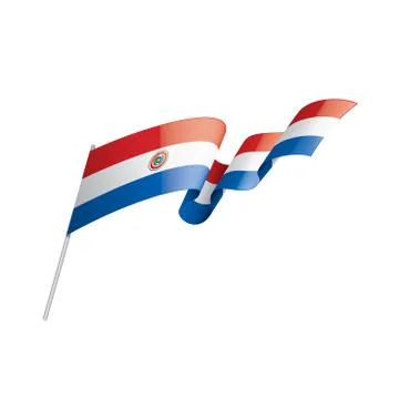 Paraguay flag, vector illustration on a white background Stock Illustration