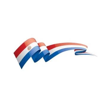 Paraguay flag, vector illustration on a white background 스톡 일러스트