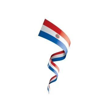 Paraguay flag, vector illustration on a white background Stockillustratie