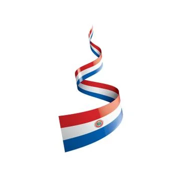Paraguay flag, vector illustration on a white background 스톡 일러스트