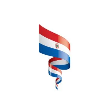 Paraguay flag, vector illustration on a white background Illustrazione stock