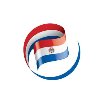 Paraguay flag, vector illustration on a white background 스톡 일러스트