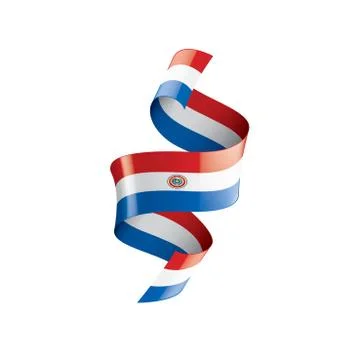 Paraguay flag, vector illustration on a white background Illustrazione stock