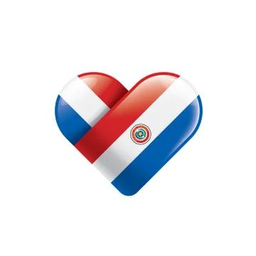 Paraguay flag, vector illustration on a white background Illustrazione stock