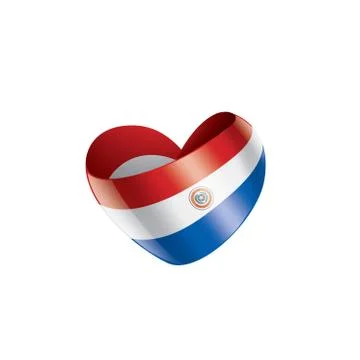 Paraguay flag, vector illustration on a white background Illustrazione stock