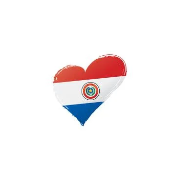 Paraguay flag, vector illustration on a white background 스톡 일러스트