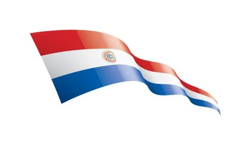 Paraguay flag, vector illustration on a white background 스톡 일러스트