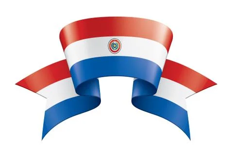 Paraguay flag, vector illustration on a white background Stock Illustration