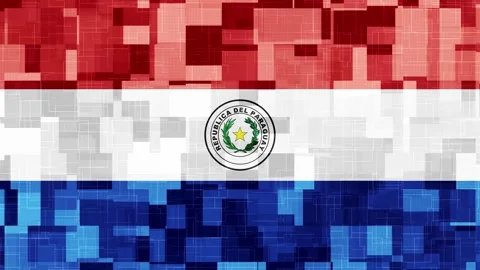 Paraguay flag wallpaper technology background aimation Stock Footage 262772851