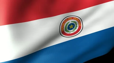 Paraguay Flag Waving Stock Footage 12229942