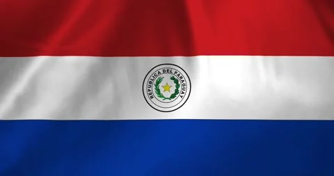 Paraguay flag waving with the wind background loop video animation Stock Footage 327173323
