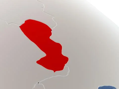 Paraguay on globe Illustrazione stock