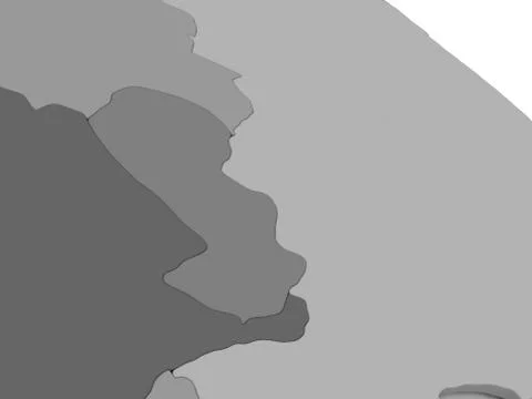Paraguay on grey 3D map Stock Illustration