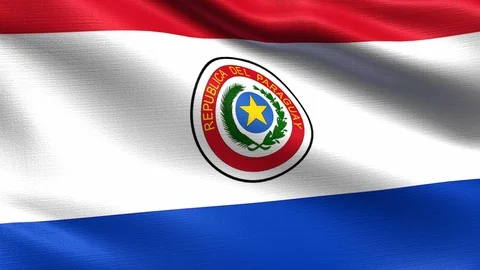 Paraguay Looping Flag 4K Stock Footage 107210849