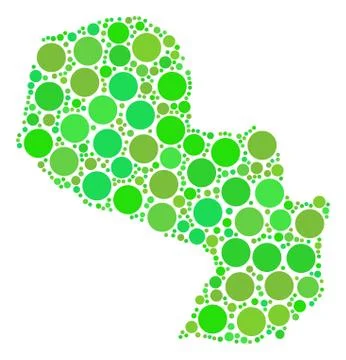 Paraguay Map Composition of Circles イラスト素材