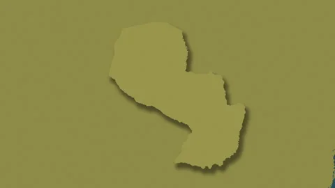 Paraguay map - drive. Shadow. Pattern. Stock Footage 273372110
