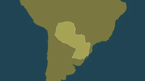Paraguay map - extract. Border. Pattern. Stock Footage 273372609