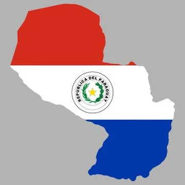 Paraguay Map flag Vector illustration Eps 10 库存插图