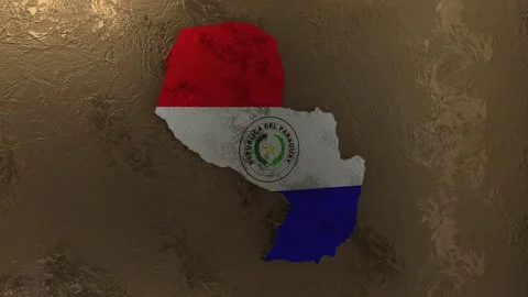 Paraguay Map Stock Footage 277899250