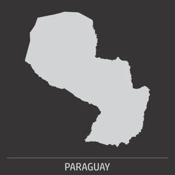 Paraguay map icon 库存插图