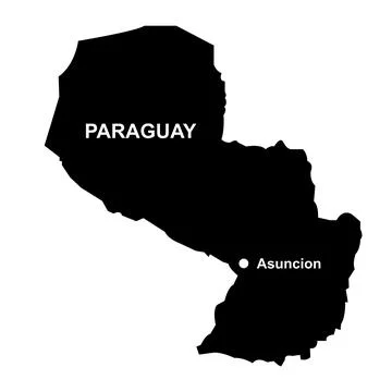 Paraguay map icon Stock Illustration
