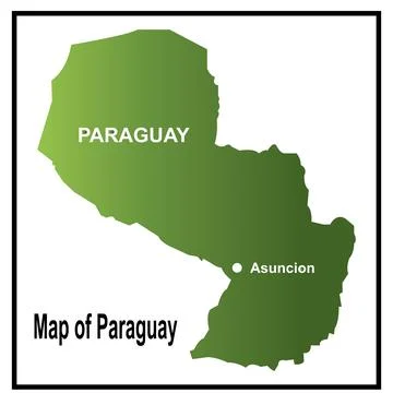Paraguay map icon Illustrazione stock