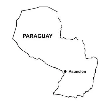 Paraguay map icon イラスト素材