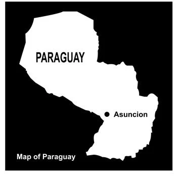 Paraguay map icon Illustrazione stock