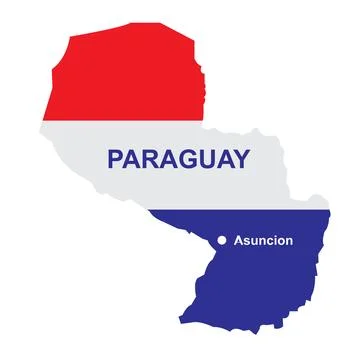 Paraguay map icon 库存插图