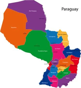 Paraguay map Ilustración de archivo