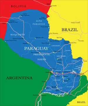 Paraguay map Stock Illustration