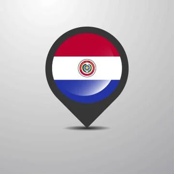 Paraguay Map Pin Ilustración de archivo