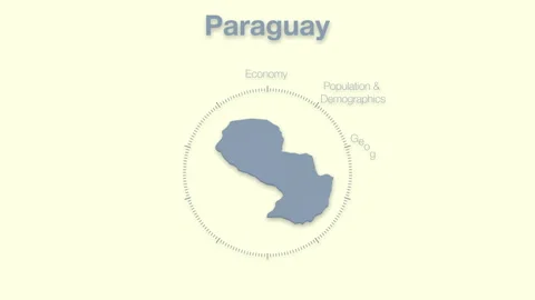 Paraguay MAP revealingmotion graphics data elements Stock Footage 339866007