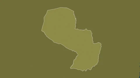 Paraguay map - solid. Border. Pattern. Labels Stock Footage 322798308