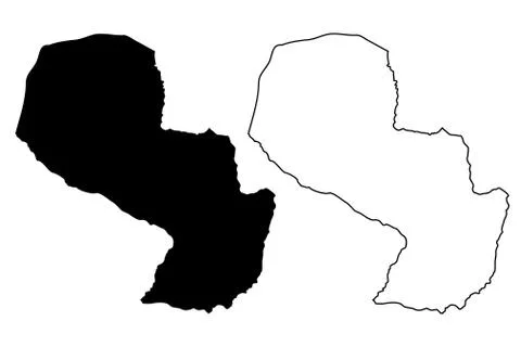 Paraguay map vector Illustrazione stock
