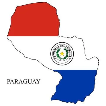 Paraguay map vector illustration.  库存插图