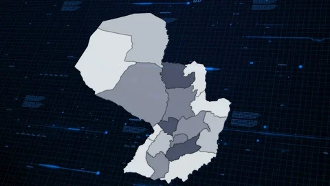 Paraguay network map 動画素材 87977381