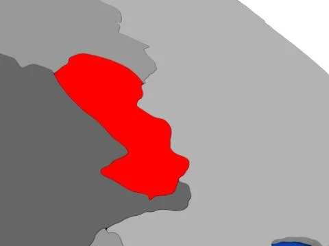 Paraguay in red 스톡 일러스트