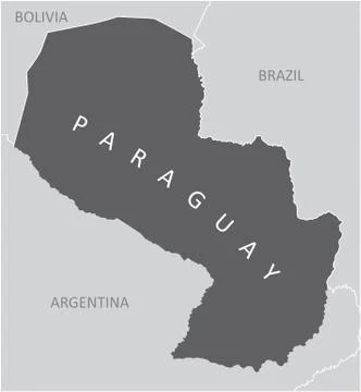 Paraguay region map Stock Illustration