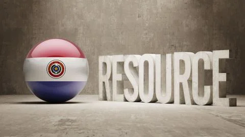 Paraguay. Resource Concept. Stock Illustration