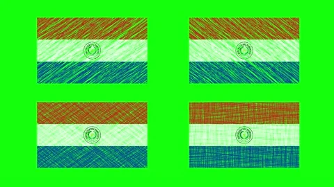 Paraguay Scribble Animation on Green Screen Background. Looping seamless an.. Stock Footage 228710960
