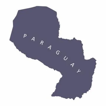 Paraguay silhouette map イラスト素材