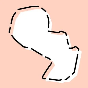 Paraguay simplified vector map Stock Illustration