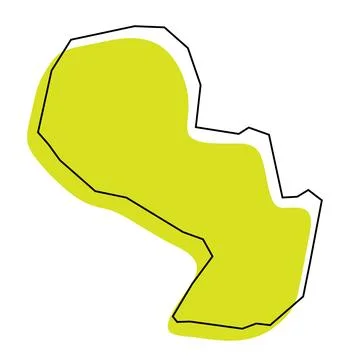 Paraguay simplified vector map Ilustração Stock